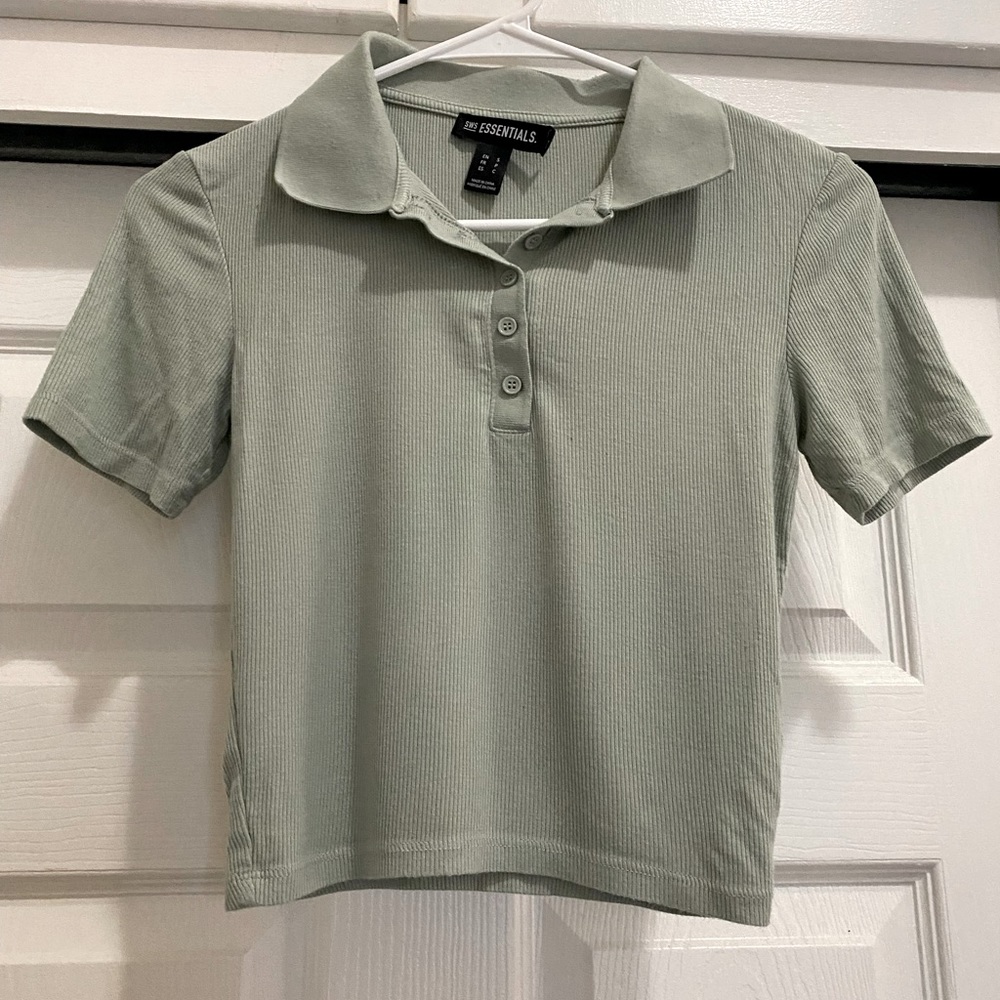 Streetwear Society Light Green Polo Top